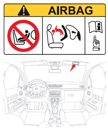 Desactivação do airbag frontal do passageiro