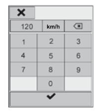 Modificação de um limite de velocidade