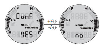 Ativação/desativação do airbag frontal do lado do passageiro