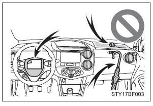 Precauções quanto aos airbags