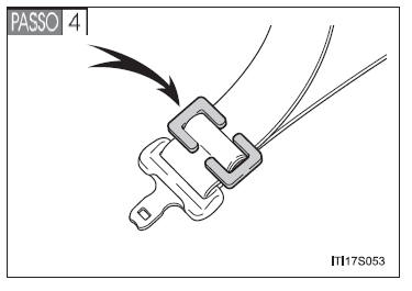 Instalação do sistema de segurança para crianças usando o cinto de segurança (cintos de segurança de 3 pontos)