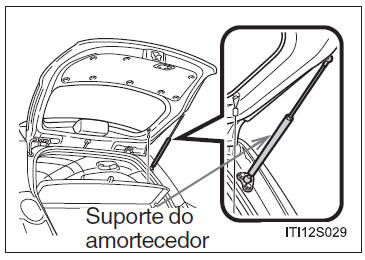 Suporte do amortecedor da porta traseira